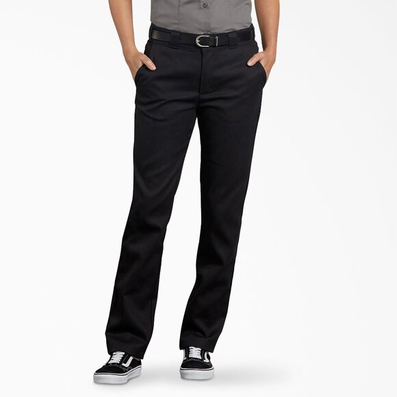 6 Regular | Black | Dickies Women's Work Pants | 776F Flex | Straight Leg - Picture 2 of 7